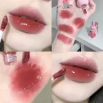 Cute Rabbit Mirror Lip Glaze Keychain Lipstick Waterproof Lip Gloss Long Lasting Non-stick Cup Women Lip Glaze Cosmetic 6 Colors - Image 2