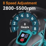 12V Cordless Car Polisher 8 Gears 380W Lithium Electric Polishing wating Machine For Repairing scars Wireless Sander Polish - Image 3