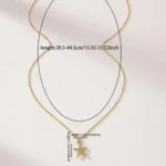 Bohemian Gold Starfish Pendant Necklace For Women Trendy Summer Beach Choker Chains Neck Jewelry Accessories Travel Party Gift - Image 3