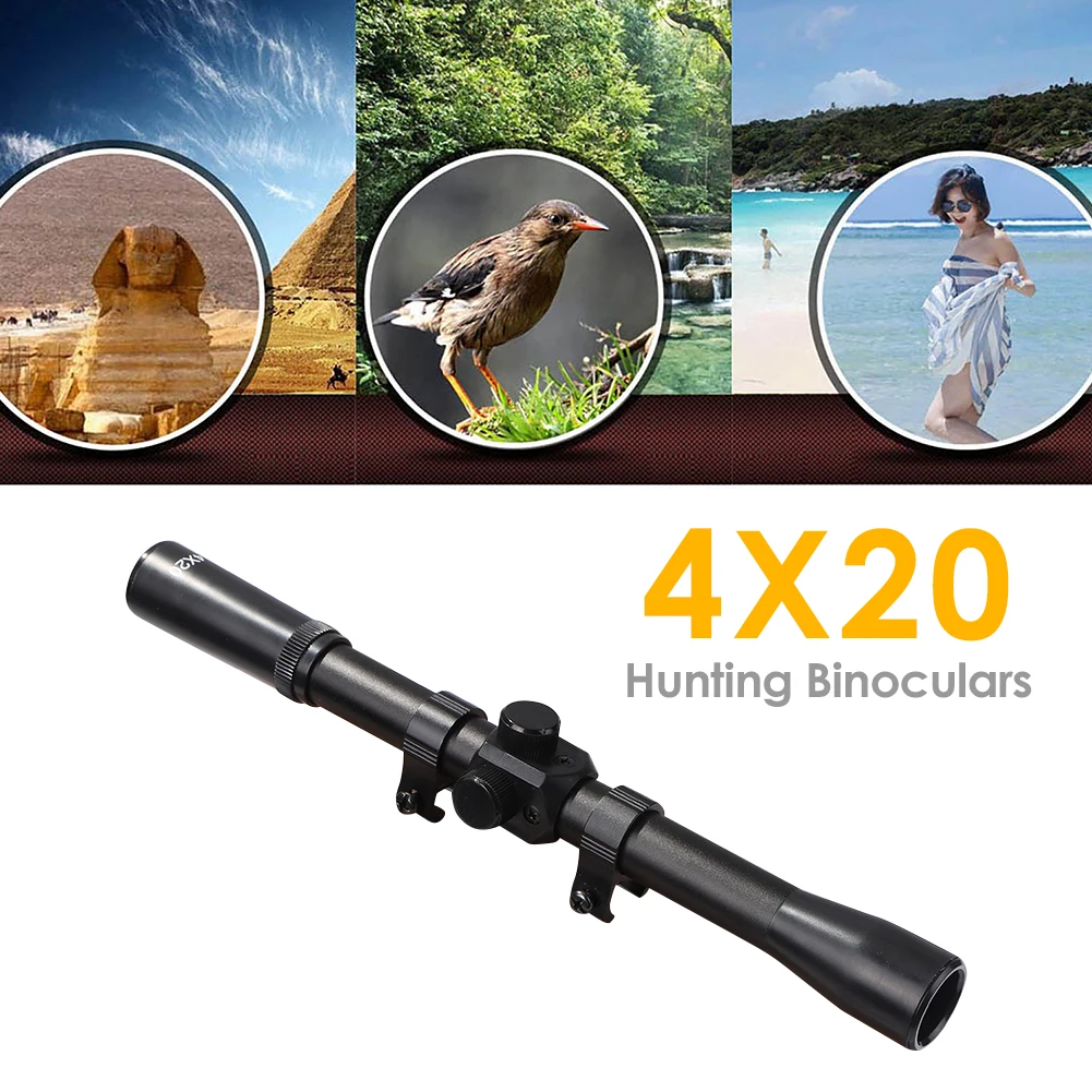 kf-S366f7ef0d5a845e0b9e0a3a4bc745c43E Tactical Sights Hunting 4x20 Rifle Scopes Optical Long Range Crosshair Optics Scope With 11MM Mount for Shooting Gun Accessories - Image 1