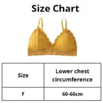 Lace Triangular Cup Suspender Bra Thin Cup Without Steel Ring Sexy Beautiful Back Breathable Bra Detachable Chest Pad - Image 5