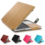 Leather Laptop Bag Case for MacBook Air 13 13.3 13.6 Retina M2 Mac Book Pro 14 Inch 2022 Folio Sleeve Carrying Cover Accessories