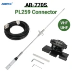 ABBREE AR-770S Dual Band VHF UHF Antenna High Gain 144/430MHz For TYT Baojie BJ-218 AR-2520 Amateur Car Radio Mobile Radio