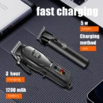hiena Hair Clipper Kit for Men Electric Shaver Hair Trimmer Professional Cutting Machine Hair Trimmer with LCD Digital Display - Image 4