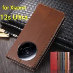 Leather Case for Xiaomi 12s Ultra / Xiaomi Mi 12s Ultra Flip Case Card Holder Holster Magnetic Attraction Cover Fundas Coque