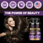 Biotin + Collagen + Keratin Capsules - Promotes Hair Growth, Strengthens Weak Nails, Anti-Aging, Supports Joints & Bones - Image 6