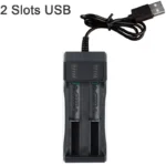 18650 Battery Charger Black 1 2 4 Slots AC 110V 220V Dual For 18650 Charging 3.7V Rechargeable Lithium Battery Charger - Image 5