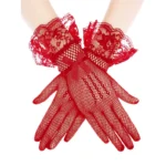 New Fashion Women Lace Party Sexy Gloves Full Finger Sunscreen Gloves Girl Mittens Gloves Wedding Dress Driving Accessory Gift - Image 3
