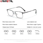 Men Prescription Glasses Optics Lenses Reading Glasses Women Blue Light Blocking Myopia Eyewear Metal Titanium Eyeglasses Frame - Image 5