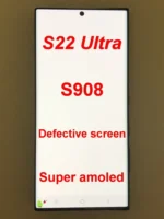 Super AMOLED For Samsung Galaxy S22 Ultra Lcd SM-S908 S908U S908E Display Touch Screen Digitizer Replacement With defects screen