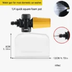 1PC 400ML Square Plastic Snow Foam Lance Car Wash Accessories For High Pressure Washer Water Foam Cannon For Wireless Wash Tool - Image 6