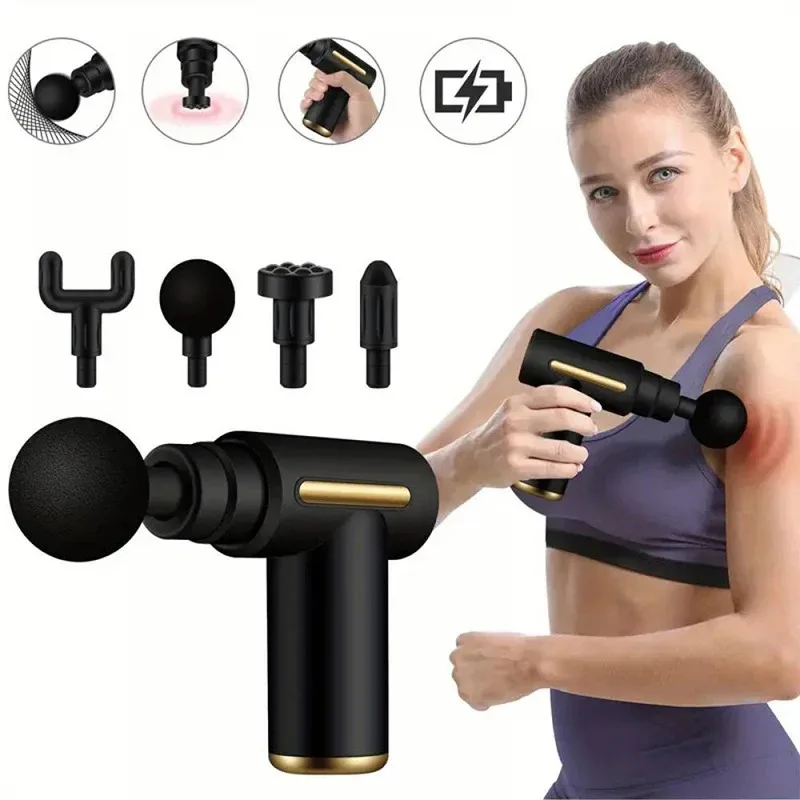 kf-S528d5756a73a4392b5d405cd8581c6e6j Fascia Gun Muscle Relaxation Massager Electric Vibration Massage Gun Professional Grade Neck Membrane Gun 2025 - Image 1