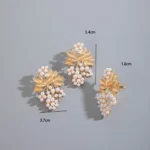 Docona Fashion White Imitation Pearl For Women Personality Earrings Ring set Elegant Earrings Jewelry For Party Accessories - Image 2