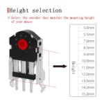 Kailh 5/7/8/9/10/11mm Rotary Mouse Scroll Wheel Encoder 1.74 mm hole 20-40g force for PC Mouse alps encoder - Image 2