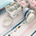 5Pcs Sakura Washi Tape Set Basic Decorative Adhesive Tape Journal Supplies Washitape Stationery Scrapbooking Cute Masking Tape - Image 2