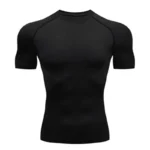 Men Running Compression T-shirt Short Sleeve Sport Tees Gym Fitness Sweatshirt Male Jogging Tracksuit Homme Athletic Shirt Tops - Image 6