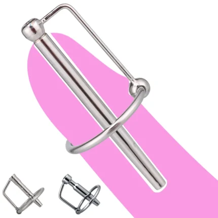 Metal Urethral Catheter Penis Plug with Penis Ring Urethral Dilator Sex Sounds sounding urethral catheters sex toys for men
