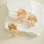 Docona Fashion White Imitation Pearl For Women Personality Earrings Ring set Elegant Earrings Jewelry For Party Accessories - Image 6