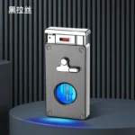 Creative Color Shell Inlaid Smart Voice-activated Lighter, High-end Electronic Ignition, Dual Flame, Inflatable Lighter - Image 4