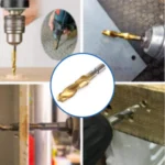 1pcs Hex Shank Titanium Plated HSS Screw Thread Metric Tap Drill Bits Screw Machine Compound Tap M3 M4 M5 M6 M8 M10 Hand Tools - Image 6