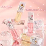 Peach Milk Honey Lip Oil Relieves Dry Moisturizing Lip Gloss Fades Lip Lines Water Light Lips Big Brush Head Cute - Image 3