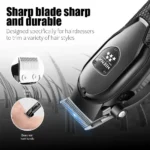 hiena Hair Clipper Kit for Men Electric Shaver Hair Trimmer Professional Cutting Machine Hair Trimmer with LCD Digital Display - Image 3