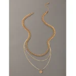 Vintage Multilevel Collar Necklace For Women Female Gold Plated Thin Chain Earth Star Rose Moon Heart Pendant Jewelry Gift - Image 6