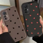 Black Small Love Heart Soft Phone Case for Xiaomi Poco X7 X6 X5 X4 GT X3 NFC F7 F6 F5 F4 F3 M5s C65 C75 M6 Pro 4G 5G Soft Cover - Image 3