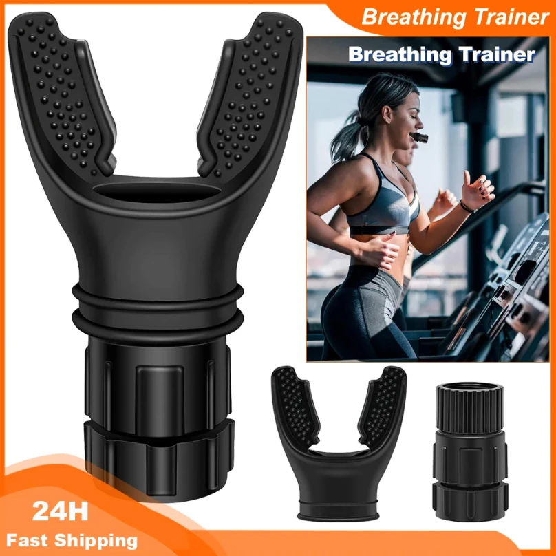 kf-S82a6693d36df41e7a28fc5b25b8744012 Breathing Trainer Lung Flexer Durable Fitness Exerciser Increases Lung Capacity Breath Adjustable Levels Respiratory Deep Breath - Image 1