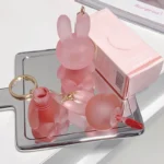 Cute Rabbit Keychain Lip Mud Matte Velvet Mousse Grey Pink Lip Rouge Lipstick Waterproof Non-Stick Cup Lip Gloss Korean Cosmetic - Image 6