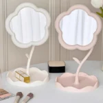 Student Dormitory Desktop Makeup Mirror Special-shaped Dresser Makeup Mirror Girls Flower Mirror Makeup Mirror Desktop Mirror - Image 4