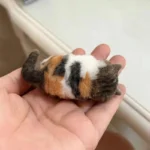 Sheep Felt Poke Cat Handmade Material Bag For Beginner Diy Wool Needle Felting Simulation Creative Animal Gifts - Image 5