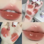 Cute Rabbit Mirror Lip Glaze Keychain Lipstick Waterproof Lip Gloss Long Lasting Non-stick Cup Women Lip Glaze Cosmetic 6 Colors - Image 3