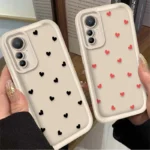 Black Small Love Heart Soft Phone Case for Xiaomi Poco X7 X6 X5 X4 GT X3 NFC F7 F6 F5 F4 F3 M5s C65 C75 M6 Pro 4G 5G Soft Cover - Image 2