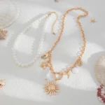 Alloy Beads Multi-layer Necklace Beach Style Holiday Travel Starfish Pendant Necklace Jewelry Gift Shell Necklace for Women - Image 2