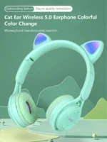Cat Ears Headband Bluetooth Headphones New Wireless Bluetooth Headphones - Image 2
