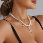 Alloy Beads Multi-layer Necklace Beach Style Holiday Travel Starfish Pendant Necklace Jewelry Gift Shell Necklace for Women - Image 5