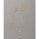 Vintage Multilevel Collar Necklace For Women Female Gold Plated Thin Chain Earth Star Rose Moon Heart Pendant Jewelry Gift - Image 3