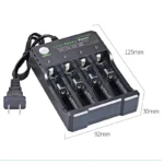 18650 Battery Charger Black 1 2 4 Slots AC 110V 220V Dual For 18650 Charging 3.7V Rechargeable Lithium Battery Charger - Image 4