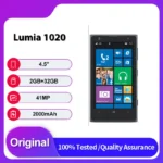 Unlocked Original Lumia 1020 Bluetooth 4G WLAN Mobile Phone 4.5 inches 32GB 2GB RAM Made in Finland