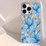 For Xiaomi Redmi Note 14 13 12 Pro Plus 5G 12S 11S 11 10 S Fashionable Blue Floral Pattern Phone Cover for Redmi 14C 13C 4G Case - Image 3