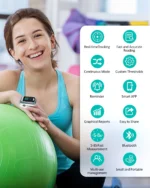 HealthTree Finger Pulse Oximeter Blood Oxygen Saturation Meter Heart Rate Monitor OLED Oximetro De Dedo SPO2 PR PI RR Bluetooth - Image 4