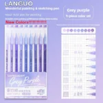 Languo 198/6 Colors Morandi Colorful Gel Pen Student Note Marker Painting Graffiti Color Pen Office School Supplies Stationery - Image 4