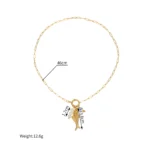 Fashion Gold-plated Stainless Steel Necklace Multi-element Pendant Simple Heart Flower Design Versatile Jewelry Gifts For Women - Image 5