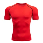 Men Running Compression T-shirt Short Sleeve Sport Tees Gym Fitness Sweatshirt Male Jogging Tracksuit Homme Athletic Shirt Tops - Image 5