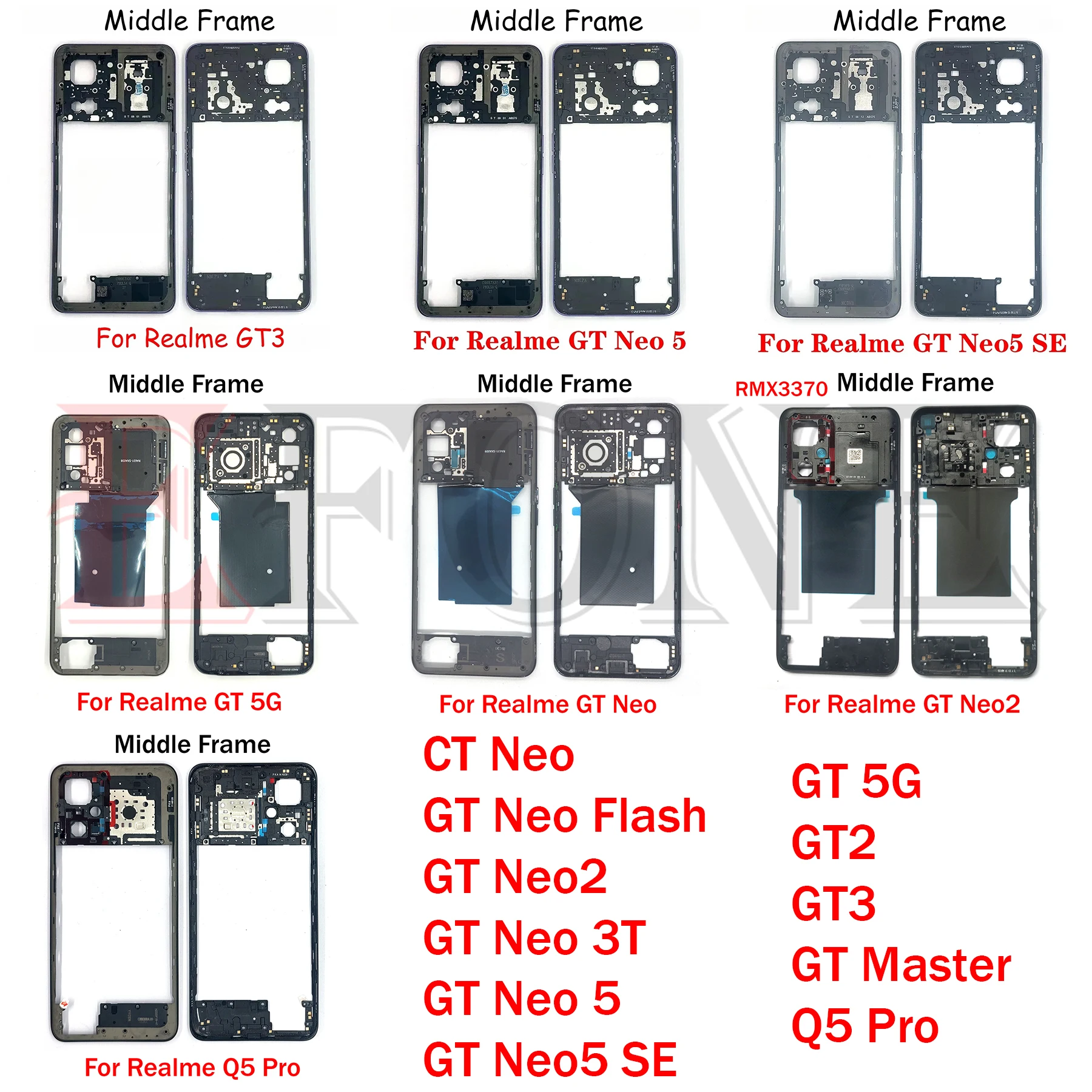 kf-Sbfdcb0f41c034c9bb3ec07de86c92ef4e Best Quality For Oppo Realme GT 5G GT2 GT3 Neo 2 3T 5 Neo2 Neo5 SE Master Q5 Pro Flash Middle Frame Housing Bezel Repair Parts - Image 1