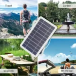 2W Portable Solar USB Charger With 0-0.4A Output For Outdoor Travel Power Banks Phones Flashlights Compact Photovoltaic Panel - Image 5