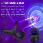 Vibrating Cock Ring Massageer Sex Toys Penis Ring Vibrator Silicone Rose Remote Control Vibrators Stimulator for Clitoral Anal - Image 3