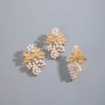 Docona Fashion White Imitation Pearl For Women Personality Earrings Ring set Elegant Earrings Jewelry For Party Accessories - Image 4