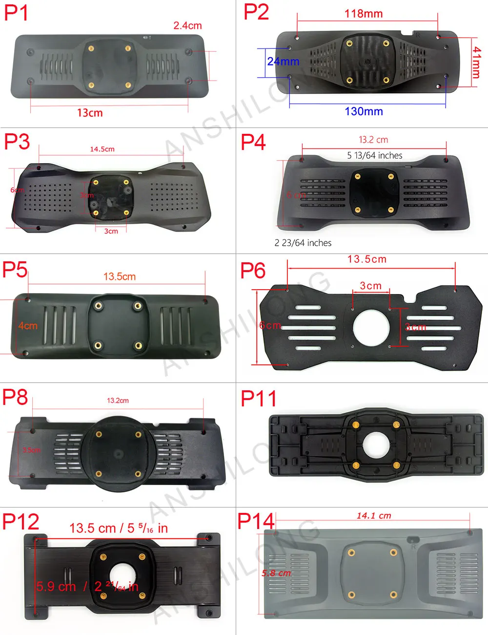 kf-Sc7a1f3d5ed424cd59fed7ae015089753k ANSHILONG Backplate Bracket Back Panel for Car Mirror Dash Camera DVR Instead of Strap - Image 1